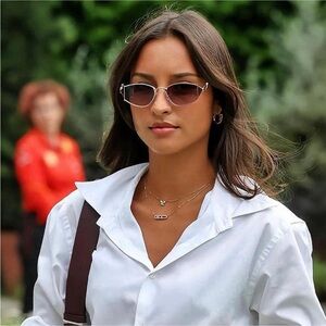 Ornate sunglasses in gold/pink